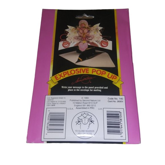 VTG Second Nature Pop Up Valentines Day Card I Love You More Than Words Can Say - Picture 3 of 5